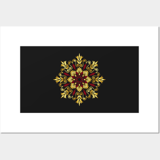 Gold Greek ornament Meander Posters and Art